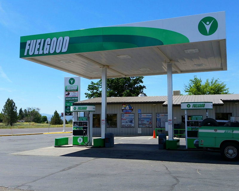 Fuel Good Station Wraps The Sign Dude